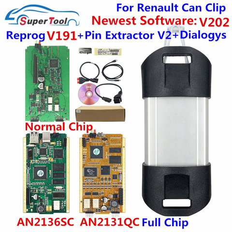 Can Clip V203-Interfaz de diagnóstico para renault Can Clip 202, PCB dorado V178 con relé NEC AN2131QC AN2135SC Chip completo + remache V191 ► Foto 1/6