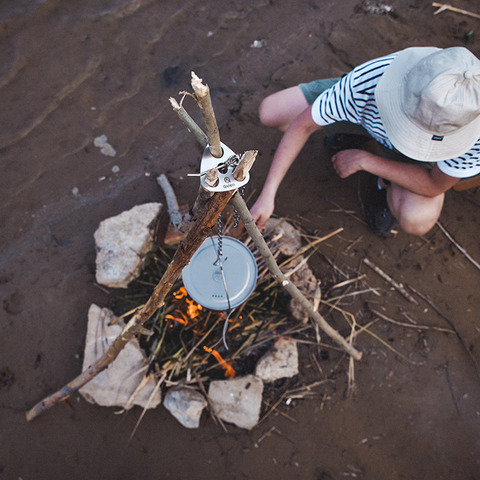 Trípode portátil colgante para acampada, soporte para la olla, para barbacoa, cocina, Picnic, senderismo, Bonfire, Camping ► Foto 1/6