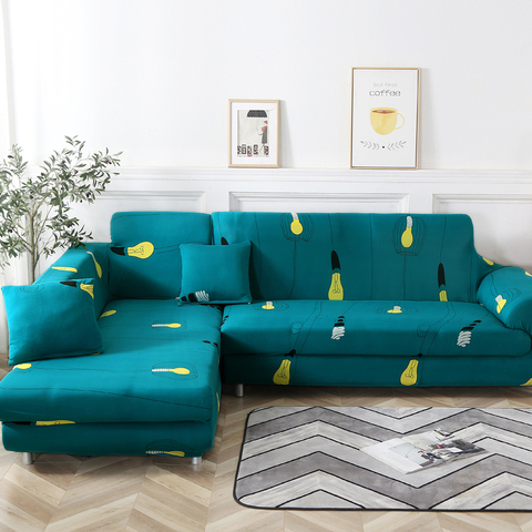 Loveseat-funda elástica para sofá, cubierta de esquina seccional del sofá para sala de estar, muebles de sillón ► Foto 1/6