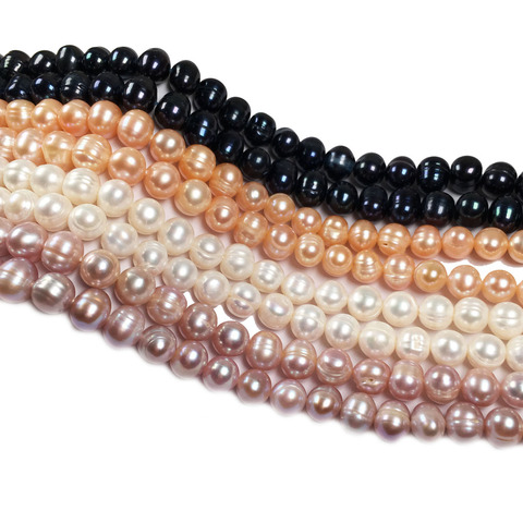 Perlas naturales de agua dulce, cuentas sueltas en forma de arroz de alta calidad para fabricación de joyas, accesorios de pulsera y collar DIY ► Foto 1/4