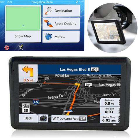 Navegador GPS con pantalla táctil para coche, dispositivo de navegación GPS de 5,0 pulgadas, 8GB de Rom, transmisor FM, rastreador de voiture para vehículo, RAM de 128 MB ► Foto 1/6