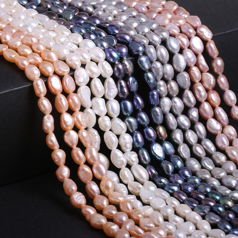 Naturales cultivadas en agua dulce con perlas perla Irregular perlas sueltas para fabricación de joyería DIY pulsera collar de hilo 14'' ► Foto 1/6