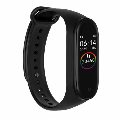 Pulsera inteligente M4 con pantalla a Color, reloj deportivo con podómetro, seguimiento al caminar, podómetro del ritmo cardíaco ► Foto 1/6