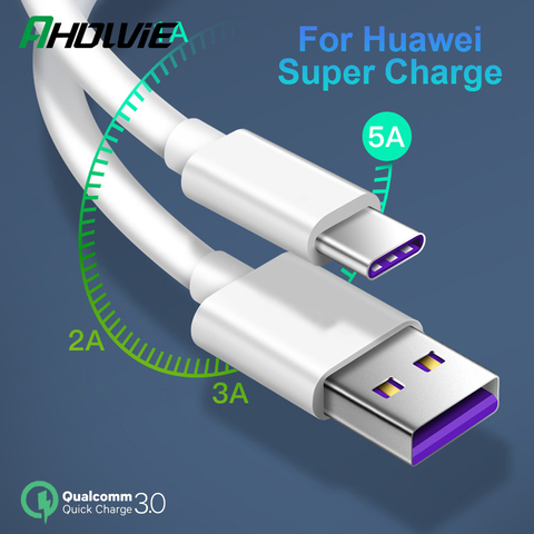 Ahowie-cargador USB Tipo C 3,0, Cable de Carga rápida corto Tipo C 3,1 para Xiaomi Note 7, Samsung S8, A50, S10, 5A ► Foto 1/6