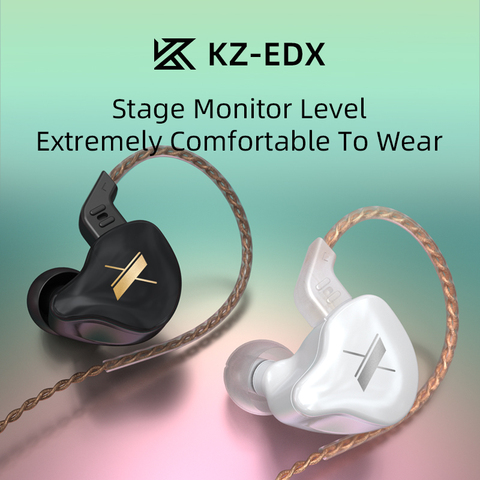 KZ EDX-auriculares intrauditivos con cable, audífonos deportivos con cancelación de ruido y micrófono, auriculares con graves HIFI, PK ZSX ZS10 ZSN PRO ► Foto 1/6