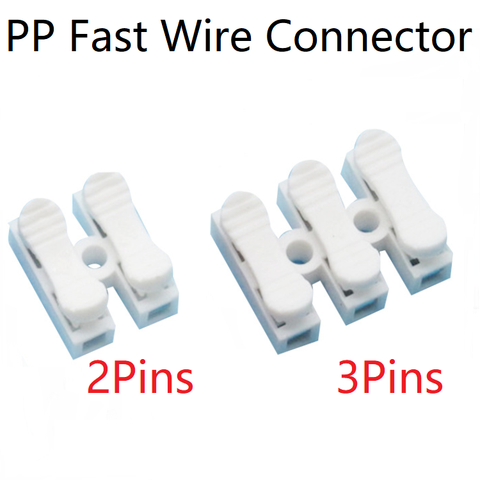 20 piezas rápido Terminal de Cable auto bloqueo 2Pin 3Pin empujar rápido de empalme de plástico de PP de aislamiento de línea de Cable Clamp Crimp conectar ► Foto 1/6