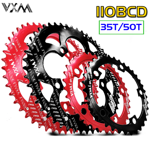 Vxm 110BCD 50/35 t 700C Road Bike bicylcle 7075-T6 aleación oval chainwheel kit ultraligero Ellipse escalada cadena de alimentación juego de placas ► Foto 1/1