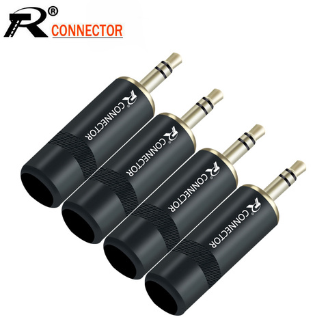 Conector macho estéreo de 3,5 MM para auriculares, conector macho de 3,5 MM con conector de Latón chapado en oro, conector de Cable de 3,5 MM para auriculares de Cable de 6MM, 2 uds. ► Foto 1/6