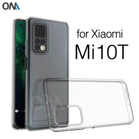 Funda de silicona TPU para Xiaomi Mi 10T Mi10T Pro 5G, carcasa transparente ajustada para Xiaomi Mi 10T Lite 5G, cubierta de Parte posterior transparente ► Foto 1/6