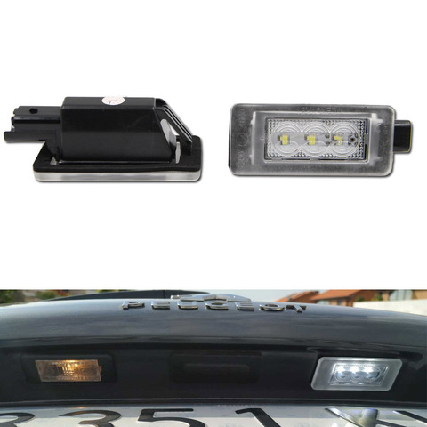 Luz de placa de matrícula LED Canbus, sin Error, para Peugeot 208 308 II 2008 3008 5008 Citroen C5 III OEM #9682493680 ► Foto 1/6