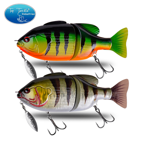 Señuelo de pesca para Lucio flotante swimbait articulado, cebo articulado de 120mm, 50g, 140mm, 75g, con giratorio, swimbait, señuelo para pesca de lubina ► Foto 1/3