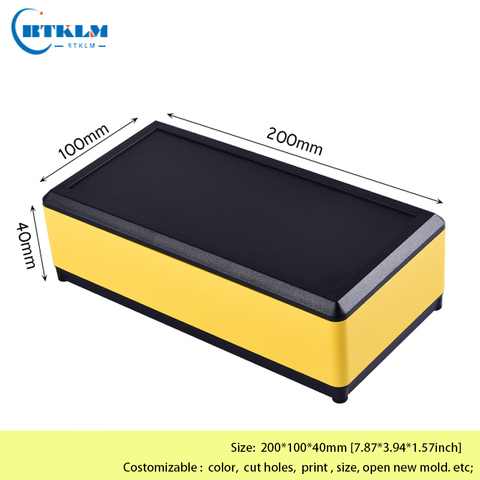 Caja de aluminio para proyectos electrónicos, caja para amplificador, 200x100x40mm ► Foto 1/6