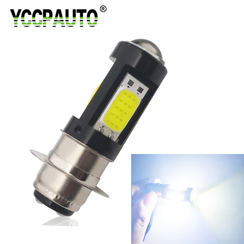 YCCPAUTO 1 Uds P15D LED faros de motocicleta H6M PX15D COB LED Moto bombilla Moto Scooter ciclomotor faro blanco 2000Lm DC12-80V ► Foto 1/6