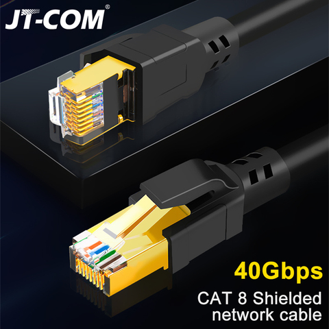 Cable Ethernet Cat8 SSTP de 40Gbps, Cable de red RJ45 de supervelocidad, chapado en oro, para enrutador, módem, Lan, CAT 8 ► Foto 1/6