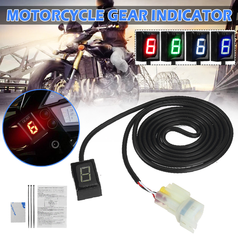 Indicador de visualización de engranajes de velocidad 1-6 para motocicleta Ecu para Honda Kawasaki ER6N Z1000SX Ninja300 Z1000 Z800 Z750 versys ► Foto 1/6