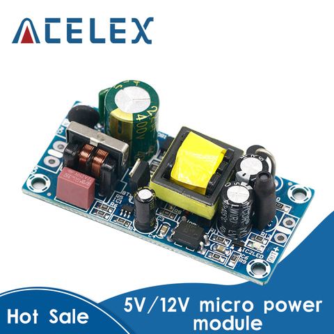 AC-DC 5V2A 10W módulo del interruptor de la fuente de alimentación circuito desnudo 85-264V a 5V 2A tablero para reemplazar/reparar 12V1A ► Foto 1/6