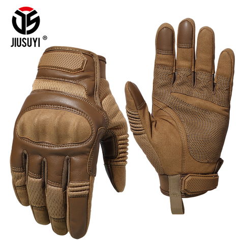 Guantes militares de asalto de dedo completo, protección de goma para Paintball y Tiro, equipo de fuerza militar, Armadura ► Foto 1/6