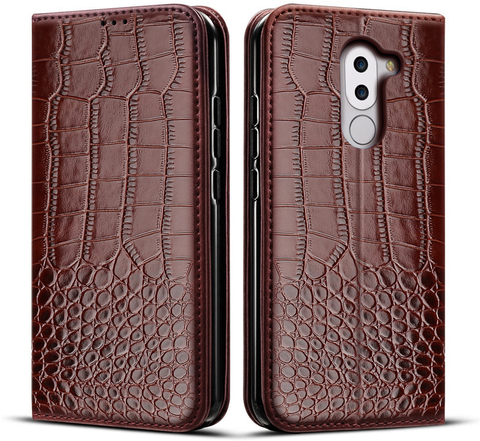 Funda de cuero con tapa para Huawei Honor 6X, carcasa estilo libro para Huawei Mate 9 Lite, GR5 2017, con ranura para tarjetas ► Foto 1/6