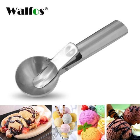 WALFOS-cuchara de galleta de acero inoxidable con gatillo fácil de usar, para frutas, galletas, masa y agua, cuchara de melón ► Foto 1/6