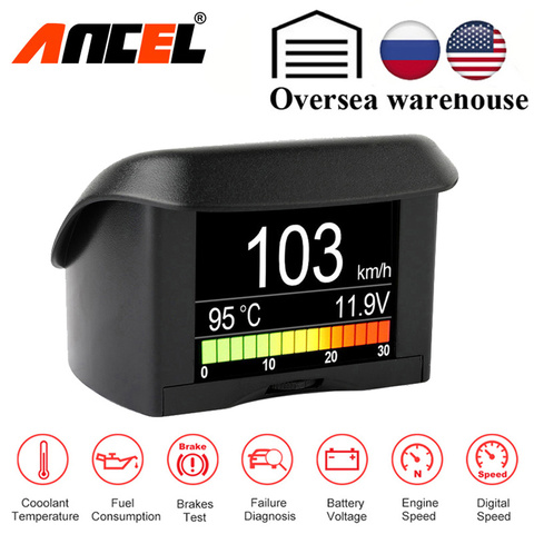 Automóvil a bordo ordenador scaner automotriz ANCEL A202 scanner automotriz escaner automovil coche Digital OBD ordenador pantalla velocidad consumo de combustible medidor de temperatura OBD2 escáner ► Foto 1/6