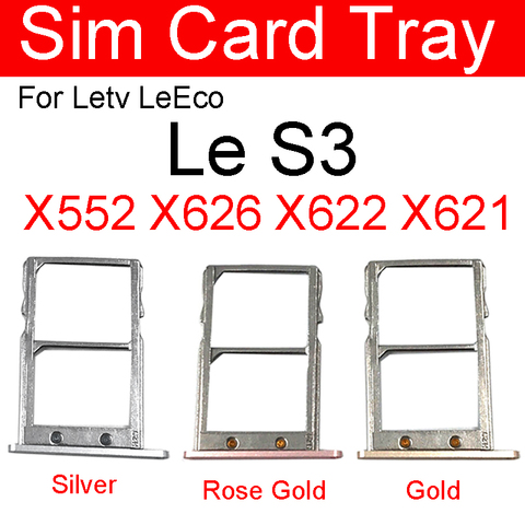 Soporte de bandeja de tarjeta Sim para LeEco LeTV Le S3 X522 adaptador de ranura para tarjeta Sim para Letv S3 X626 X622 X621 pieza de reparación de repuesto ► Foto 1/1