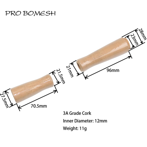 Pro Bomesh de caña de pescar, 1 Juego, 11g, 3A, agarre trasero de corcho, juego de Grip dividido, pieza de construcción, poste de reparación ► Foto 1/5