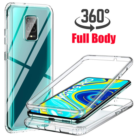 360 doble claro cubierta de silicio para Xiaomi Redmi Nota 9S 8T 6 7 8 Pro 6A 7A 8A Mi 8 SE 9 Lite A3 Lite CC9 CC9E 10 Pro caso ► Foto 1/6