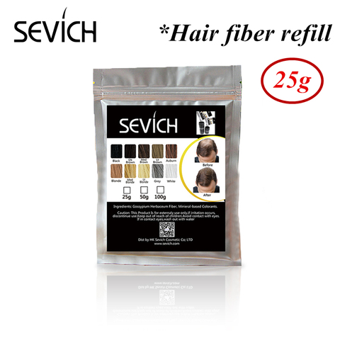 Sevich-tratamiento para la pérdida de cabello, Corrector de fibra de pelo, queratina, reconstrucción del cabello, relleno de polvo de fibra, 25g, 10 colores ► Foto 1/6