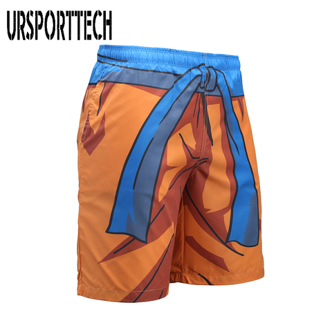 Pantalones cortos de playa de Dragon Ball para hombre, pantalones cortos de secado rápido con estampado para nadar y surfear, traje de baño corto con cintura elástica con cordón para verano para hombre ► Foto 1/6