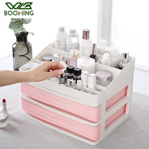 Caja de almacenamiento de artículos diversos de escritorio WBBOOMING organizador de maquillaje estuche de almacenamiento de cepillos de maquillaje caja de almacenamiento de la Oficina del hogar cajas de almacenamiento de baño ► Foto 1/6