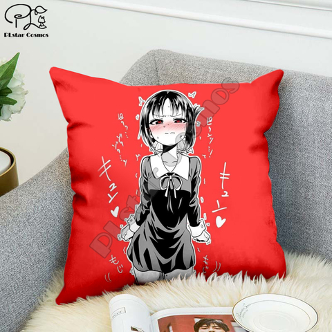 Chica de Anime sexy Re Zero Rem Manga funda de almohada poliéster decorativo fundas de almohada tiro funda de almohada de forma cuadrada style-3 ► Foto 1/5
