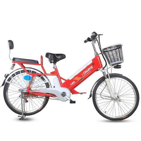 Potente bicicleta eléctrica de 20/24 pulgadas, dos ruedas, 350W, 60V, con doble asiento, batería extraíble ► Foto 1/5