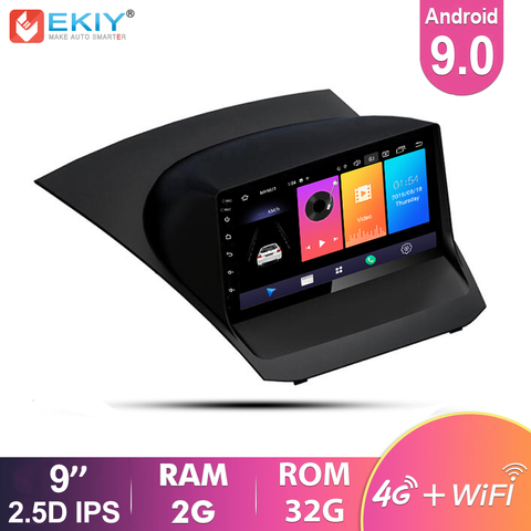 EKIY-Radio Multimedia con GPS para coche, Radio con reproductor, navegador, 2.5D, IPS, Android 9,0, estéreo, 2 Din, 4G, BT ► Foto 1/6