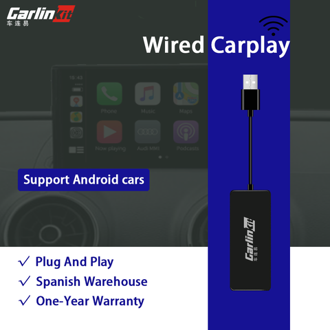 Carlinkit DONGLE USB iOS de Apple CarPlay Android Auto con Control de pantalla táctil para Android coche Unidad Principal ► Foto 1/6