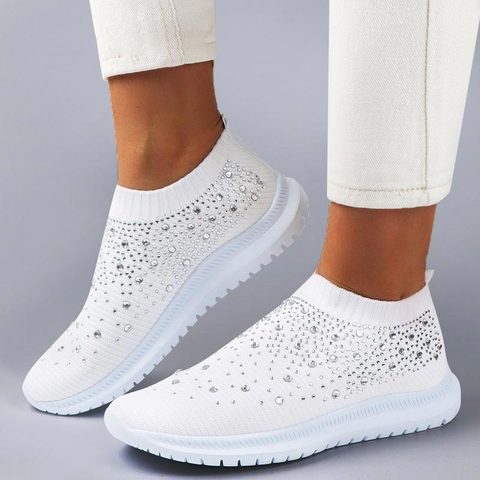 Zapatillas deportivas ligeras de gran tamaño para mujer, calcetines blancos para correr, GMB-0239 ► Foto 1/6