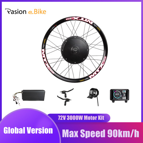 Pasión e bicicleta 72V 3000W Kit de conversión de bicicleta eléctrica de la motocicleta kit 3000W e bicicleta conjuntos para Motor para Enduro marco ► Foto 1/5