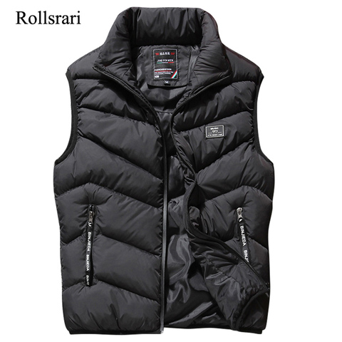 Chaleco de L-8XL para hombre, chaqueta sin mangas con relleno de algodón de Abrigos de moda, informal, grueso, novedad de otoño y primavera, 106 ► Foto 1/6