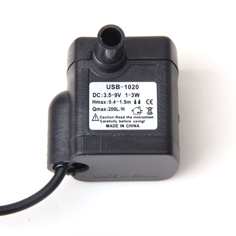 Bomba de agua sumergible USB, 4,5 V -12V, 3W, para acuario, pecera, fuente y estanque ► Foto 1/6