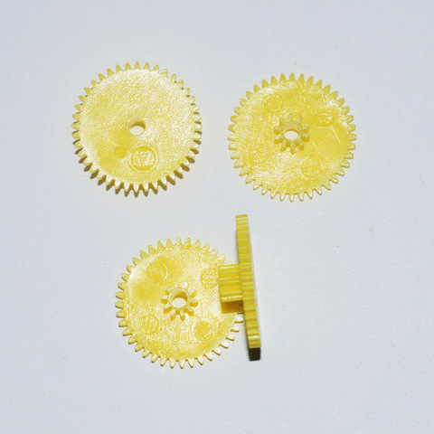 Engranaje de plástico de doble capa 40102B, 0,4 M, 16,8mm, 40 T + 10 dientes, Motor de apilamiento de agujeros de 2,05mm, accesorios de juguete de engranajes ► Foto 1/2