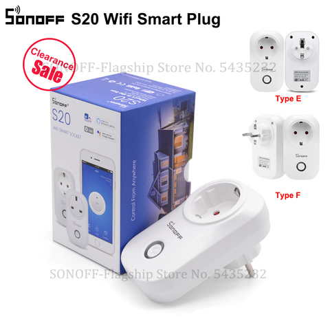 SONOFF-enchufe inteligente Itead S20, toma de corriente de pared con Wifi, EU-E/EU-F, temporizador, a través del Control de la aplicación remota e-welink ► Foto 1/6