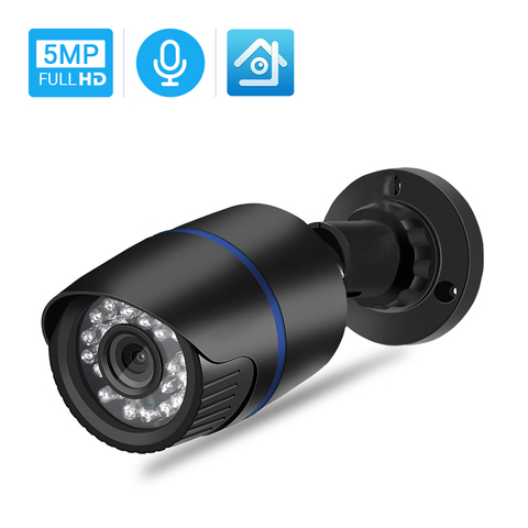 Hamrotte-cámara IP ONVIF para exteriores, 5MP, Bullet Web, grabación de Audio, detección de movimiento, impermeable, XMeye Cloud, H.265 ► Foto 1/6