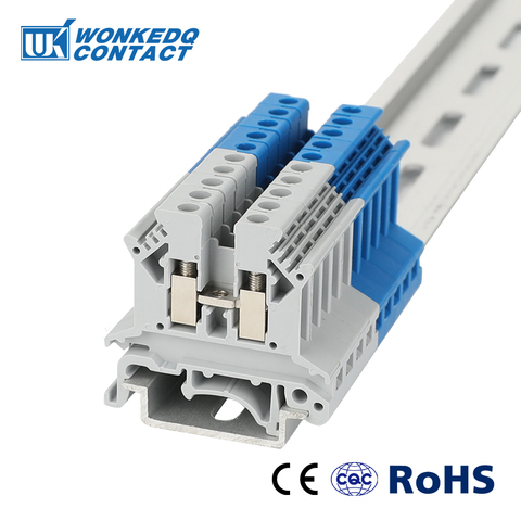 Bloques de terminales para carril DIN, 10 unids UK-2.5B en lugar de PHOENIX CONTACT Universal clase conector Terminal tornillo UK2.5B ► Foto 1/6