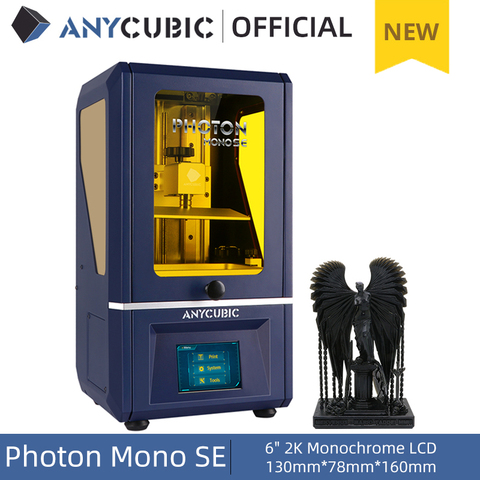 ANYCUBIC-impresora 3D monocromática de resina UV, máquina de impresión de fotones Mono SE 405nm, 6 pulgadas, 6 pulgadas, 2K, LCD monocromático, Control de aplicación remota, 130x78x160mm ► Foto 1/5