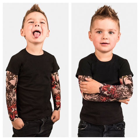 Pudcoco-ropa de manga con tatuajes para niños, camisetas a juego para bebés y recién nacidos ► Foto 1/4