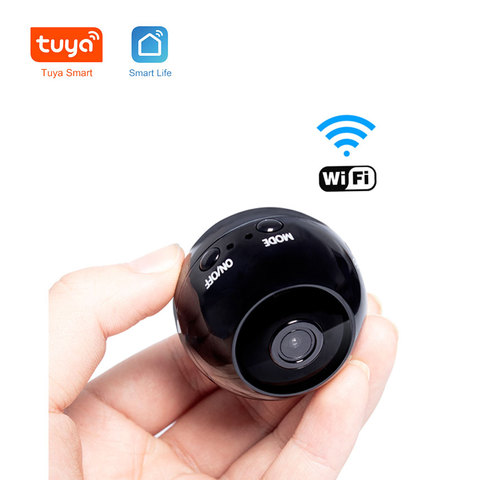 Hogar Inteligente Tuya 1080P Wifi cámara de red inalámbrica de control remoto de la cámara de vigilancia cámara portátil Mini cámara para salpicadero de coche de Audio ► Foto 1/6