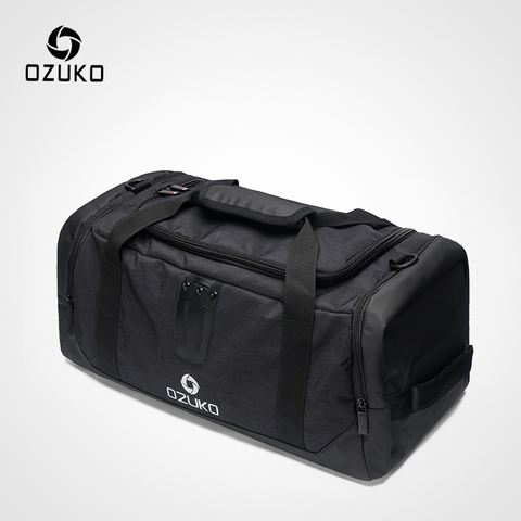 OZUKO 2022 multifuncional de alta capacidad de viaje de los hombres bolsa de lona impermeable Oxford equipaje bolsos llevar en bolsas de fin de semana para el viaje ► Foto 1/6