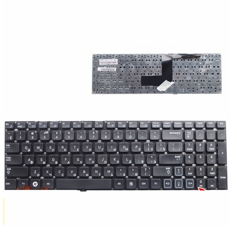 Teclado ruso para Samsung RV509 RV511 NP-RV511 RV513 RV515 RV518 RV520 NP-RV520 Negro RU teclado del ordenador portátil ► Foto 1/3