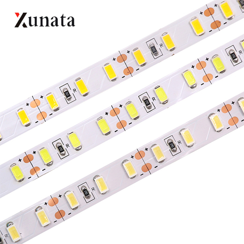 Tira de luces LED Flexible DC12V SMD5630 5730 LEDs/M, cinta decorativa, blanco frío, blanco neutro, Blanco cálido ► Foto 1/6