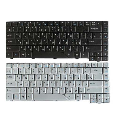 Teclado ruso NWE para Acer Aspire AS4710 AS4520-5582 4710ZG emachers E500 E510 RU teclado para ordenador portátil negro/blanco ► Foto 1/6