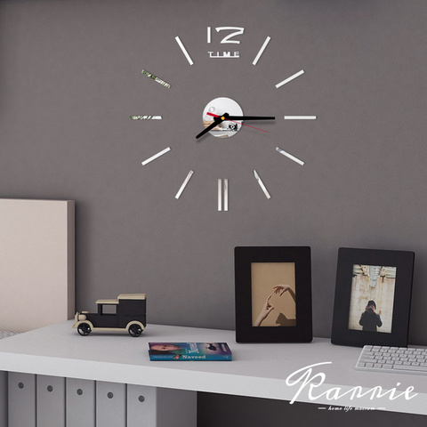 2022 reloj nuevo reloj Relojes de pared 3d de acrílico Diy espejo pegatinas casa decoración de la habitación de aguja ► Foto 1/6